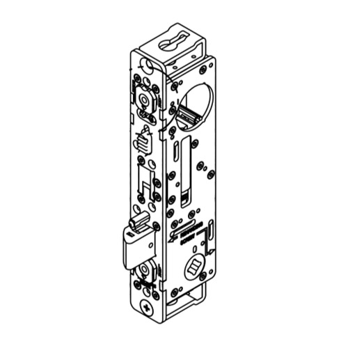 2190 1-1/8" BACKSET BODY ONLY w/FACEPLATE & STRIKE 313/DKBRZ