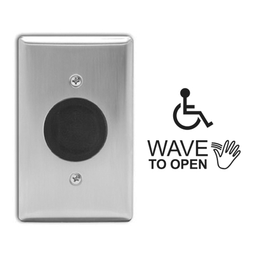 SUREWAVE SS PLATE WIRED 1 RLAY TOUCHLESS HAND WAVE TO OPEN