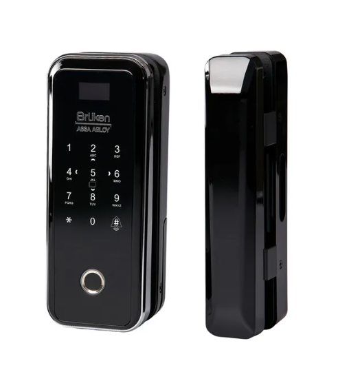 DIGITAL GLASS DOOR LOCK BLACK