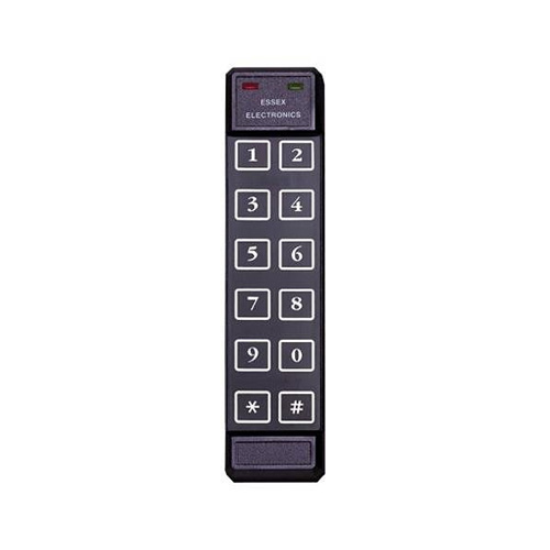 12 BTN 2x6 STANDALONE KEYPAD BLACK ILLUM, 12/24V, 500 CODES