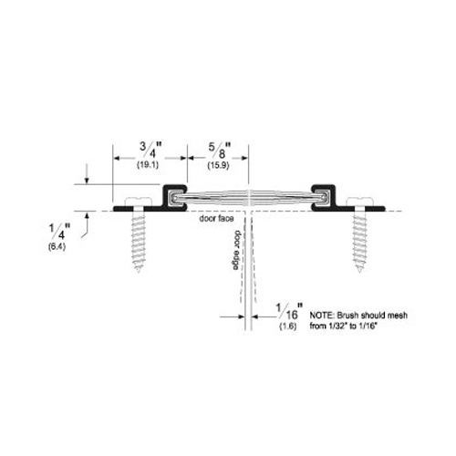 18061BSPNB-84" BLACK BRUSH SWEEP OR BRUSH GASKETING