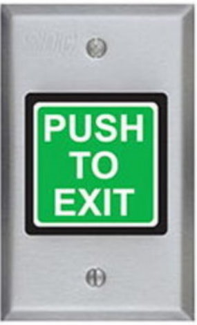 2" BUTTON "PUSH TO EXIT" w/1- 60sec TIMER RED+GREEN LENS