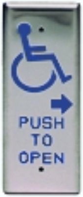 HANDICAP ARROW RIGHT 1.75X4.5 HC LOGO, PUSH TO OPEN, NARROW